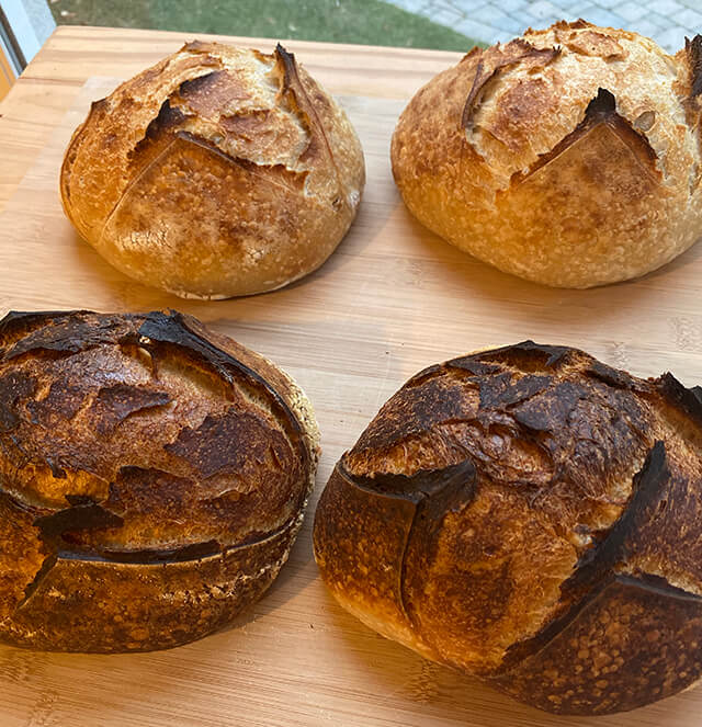 burned sourdough bread